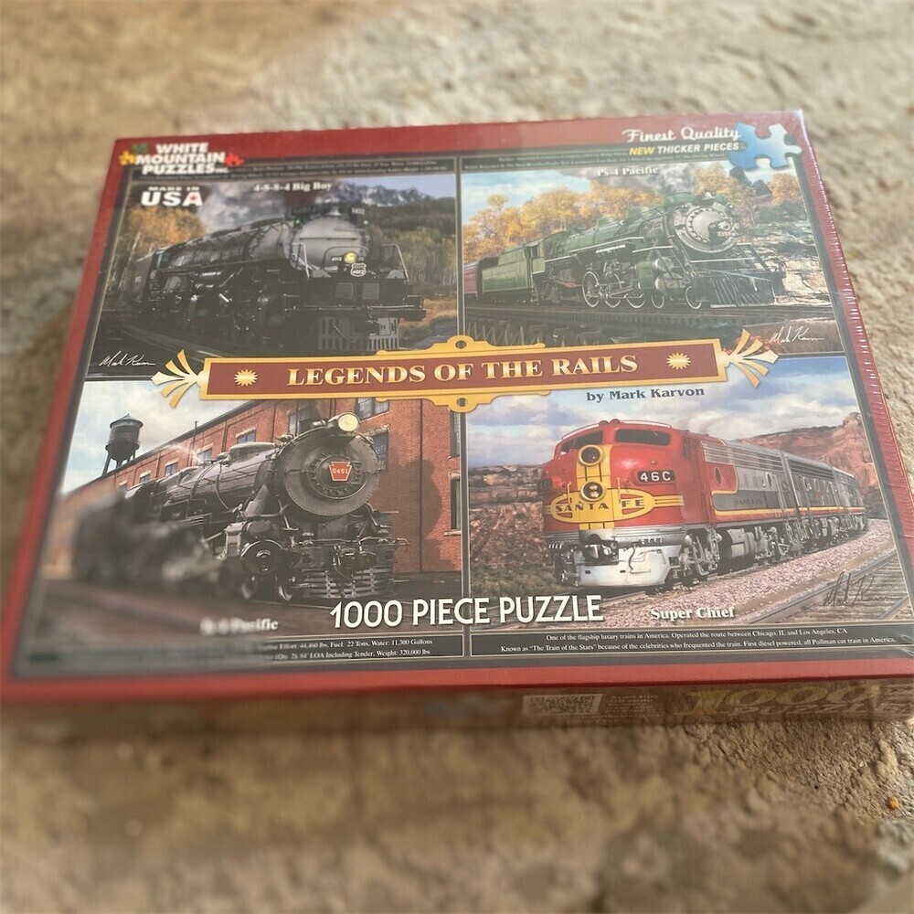 White Mountain Puzzles Legends of the Rails 1000 Piece Jigsaw Puzzle